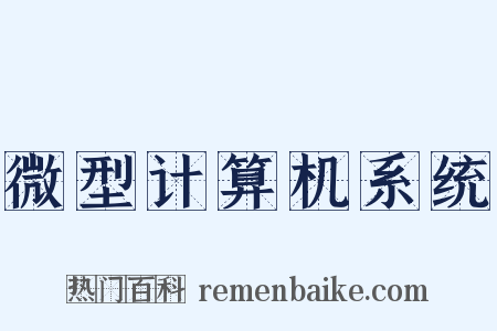 微型计算机系统是什么意思的图片